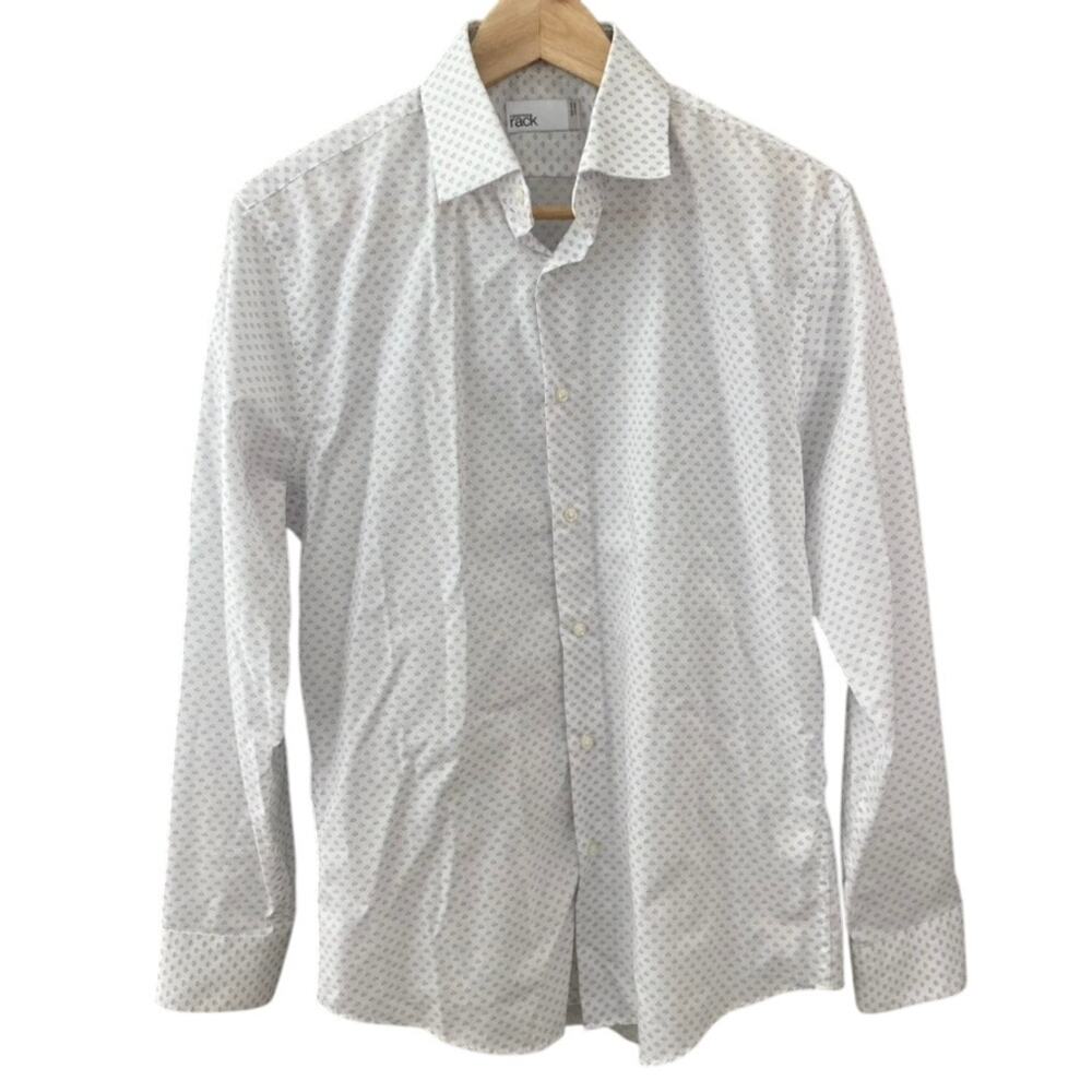 Nordstrom Rack Trim Fit Non-Iron Geometric Floral Button Down Shirt - 15 - 32/33